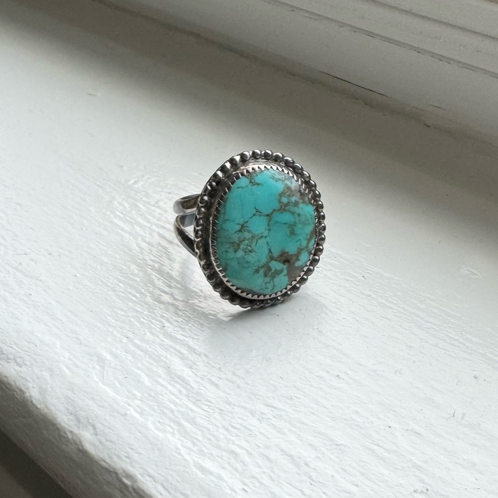 Turquoise Silver Ring - image 1